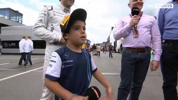 Felipinho Massa é entrevistado pela TV inglesa antes do GP da Áustria (Crédito: Sky Sports/Reprodução)